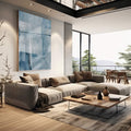 Quadro Decorativo Mistérios do Ártico - Sensação Gélida Exclusiva - quadros decorativos para sala 1 Tela Vertical, 3 Telas - em living room premium
