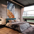 Quadro Decorativo: Explosão de Cores Únicas e Vibrantes - quadros decorativos 1 Tela Vertical, 3 Telas - em escritorio elegante