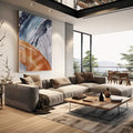 Quadro Decorativo: Explosão de Cores Únicas e Vibrantes - quadros decorativos para sala 1 Tela Vertical, 3 Telas - em living room premium