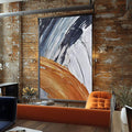 Quadro Decorativo: Explosão de Cores Únicas e Vibrantes - quadros decorativos para sala 1 Tela Vertical, 3 Telas - em ambiente decorado