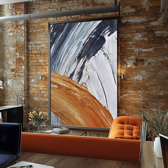 Quadro Decorativo: Explosão de Cores Únicas e Vibrantes - quadros decorativos para sala 1 Tela Vertical, 3 Telas - em ambiente decorado