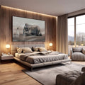 Quadro Decorativo Reflexivo A Leitura e o Elefante - quadros decorativos 1 Tela, 1 Tela Horizontal - em escritorio elegante