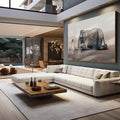 Quadro Decorativo Reflexivo A Leitura e o Elefante - quadros decorativos para sala 1 Tela, 1 Tela Horizontal - em living room premium