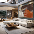 Quadro Decorativo Zen: Geometria da Serenidade - quadros decorativos para sala 1 Tela, 1 Tela Horizontal - em living room premium
