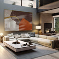 Quadro Decorativo Zen: Geometria da Serenidade - quadros decorativos 1 Tela, 1 Tela Horizontal - em sala moderna