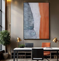 Quadro Decorativo Abstração Vibrante: Energia Pura em Cores - quadros decorativos para sala 1 Tela Vertical, 3 Telas - em ambiente decorado
