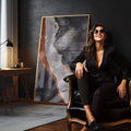 Quadro Decorativo: Explosão Dourada, Arte Vibrante - quadros decorativos para sala 1 Tela Vertical, 3 Telas - em quarto contemporaneo
