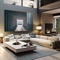 Quadro Decorativo - Grandeza Urbana em Preto e Branco - quadros decorativos para sala 1 Tela, 1 Tela Horizontal - em quarto contemporaneo
