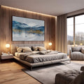 Quadro Decorativo Paisagem Montanhosa - Inspiração Natural - quadros decorativos 1 Tela, 1 Tela Horizontal - em escritorio elegante