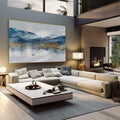 Quadro Decorativo Paisagem Montanhosa - Inspiração Natural - quadros decorativos 1 Tela, 1 Tela Horizontal - em sala moderna