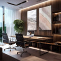 Quadro Decorativo Ocean & Mountain: Refúgio da Alma - quadros decorativos 2 Telas, abstrato - em escritorio elegante