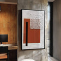 Quadro Decorativo Elegância Abstrata em Tons Serenos - quadros decorativos para sala 1 Tela Vertical, 3 Telas - em ambiente decorado