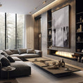Quadro Decorativo Cidade Vibrante: Essência Urbana em Foco - quadros decorativos para sala 1 Tela Vertical, 3 Telas - em living room premium