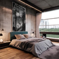 Quadro Decorativo: A Redenção em Preto e Branco - quadros decorativos 1 Tela Vertical, 3 Telas - em escritorio elegante