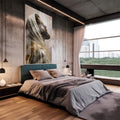 Quadro Decorativo Jesus Aura de Fé e Inspiração - quadros decorativos para sala 1 Tela Vertical, 3 Telas - em living room premium