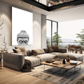 Quadro Decorativo \'Tranquilidade do Buda\' - Inspire-se! - quadros decorativos para sala 1 Tela Vertical, 3 Telas - em living room premium