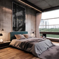 Quadro Decorativo Majestade da Pantera Negra - Adicione Elegância - quadros decorativos 1 Tela Vertical, 3 Telas - em escritorio elegante