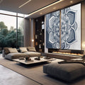 Quadro Decorativo: Mandalas para Paz Interior - quadros decorativos para sala 2 Telas, abstrato - em quarto contemporaneo