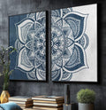 Quadro Decorativo: Mandalas para Paz Interior - quadros decorativos para sala 2 Telas, abstrato - em ambiente decorado