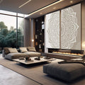 Quadro Decorativo Mandalas Paz - Sua Casa em Harmonia - quadros decorativos para sala 2 Telas, abstrato - em quarto contemporaneo