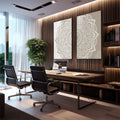 Quadro Decorativo Mandalas Paz - Sua Casa em Harmonia - quadros decorativos para sala 2 Telas, abstrato - em living room premium
