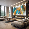 Quadro Decorativo: Renove com Ginkgo Biloba - quadros decorativos 1 Tela Vertical, 3 Telas - em escritorio elegante