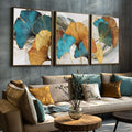 Quadro Decorativo: Renove com Ginkgo Biloba - quadros decorativos para sala 1 Tela Vertical, 3 Telas - em ambiente decorado