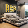 Quadro Decorativo Melodia da Alma em Cores Vibrantes - quadros decorativos 1 Tela Vertical, 3 Telas - em escritorio elegante