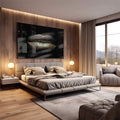 Quadro Decorativo Arte Moderna - Lábios Dourados Luxuosos - quadros decorativos 1 Tela, 1 Tela Horizontal - em sala moderna