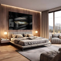 Close de lábios em bronze e dourado com textura metálica sobre fundo preto, quadro decorativo