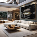 Quadro Decorativo Arte Moderna - Lábios Dourados Luxuosos - quadros decorativos para sala 1 Tela, 1 Tela Horizontal - em quarto contemporaneo