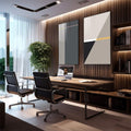 Quadro Decorativo Geometria & Movimento: Inspire-se - quadros decorativos 2 Telas, abstrato - em escritorio elegante