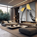 Quadro Decorativo Impressionante: Origami Celestial - quadros decorativos para sala 2 Telas, abstrato - em quarto contemporaneo