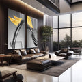 Quadro Decorativo Impressionante: Origami Celestial - quadros decorativos 2 Telas, abstrato - em escritorio elegante