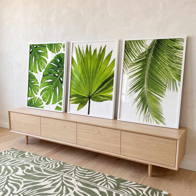 Quadro Decorativo Exuberância Verde: Renove Seu Ambiente em ambiente decorado - quadros decorativos para sala