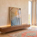 Quadro Decorativo Espiral Vibrante e Natureza em ambiente decorado - quadros decorativos para sala