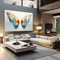 Quadro Decorativo Asas Efervescentes - quadros decorativos 1 Tela, 1 Tela Horizontal - em sala moderna