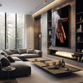 Quadro Decorativo Mão da Esperança: Arte que Conecta - quadros decorativos para sala 1 Tela Vertical, 3 Telas - em living room premium