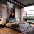 Quadro Decorativo Mão da Esperança: Arte que Conecta - quadros decorativos para sala 1 Tela Vertical, 3 Telas - em quarto contemporaneo