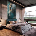 Quadro Decorativo Olhar de Leão - Arte Emocional Para Seu Espaço - quadros decorativos 1 Tela Vertical, 3 Telas - em escritorio elegante