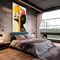 Quadro Decorativo Minimalista Mulher - Símbolo de Força e Elegância - quadros decorativos para sala 1 Tela Vertical, 3 Telas - em living room premium