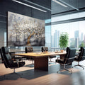 Quadro Decorativo Árvore da Vida Dourada: Luxo e Inspiração - quadros decorativos para sala 1 Tela, 1 Tela Horizontal - em quarto contemporaneo