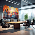 Quadro Decorativo Santa Ceia Geométrica: Toque Moderno - quadros decorativos para sala 1 Tela, 1 Tela Horizontal - em living room premium