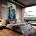 Quadro Decorativo Ilha do Sucesso - Captura Seus Sonhos - quadros decorativos 1 Tela Vertical, 3 Telas - em escritorio elegante