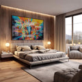 Quadro Decorativo Sucesso Motivacional: Inspire-se! - quadros decorativos 1 Tela, 1 Tela Horizontal - em escritorio elegante