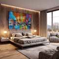 Quadro Decorativo Última Ceia Abstrata: Inspire-se! - quadros decorativos para sala 1 Tela, 1 Tela Horizontal - em living room premium