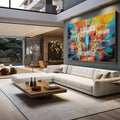 Quadro Decorativo Sucesso Motivacional: Inspire-se! - quadros decorativos para sala 1 Tela, 1 Tela Horizontal - em living room premium