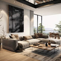 Quadro Decorativo Salmo 91 Cruz de Fé Inabalável - quadros decorativos 1 Tela Vertical, 3 Telas - em escritorio elegante
