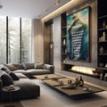 Quadro Decorativo Ilha do Sucesso - Captura Seus Sonhos - quadros decorativos 1 Tela Vertical, 3 Telas - em sala moderna