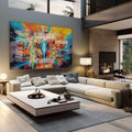 Quadro Decorativo Sucesso Motivacional: Inspire-se! - quadros decorativos 1 Tela, 1 Tela Horizontal - em sala moderna
